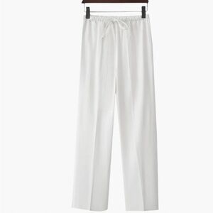 White Drawstring Men's Pants